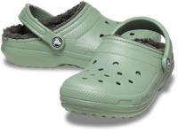 Crocs Classic Lined Pantoffel Moss/Multi M11 - thumbnail