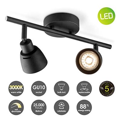 Light depot - LED opbouwspot Aka 2L - 32,5 cm - zwart - Outlet Light depot - LED opbouwspot Aka 2L - 32,5 cm - zwart - Outlet