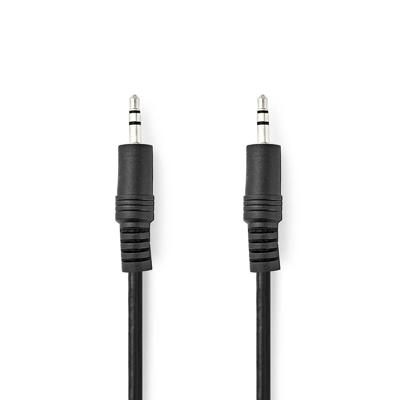 Nedis Stereo-Audiokabel | 3,5 mm Male | 3,5 mm Male | Vernikkeld | 1.00 m | Rond | Zwart | Label - CAGL22000BK10