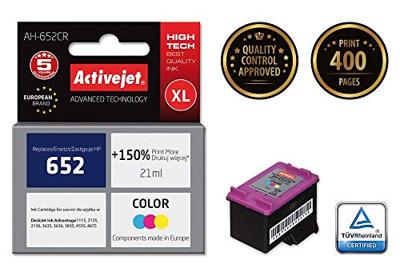 Activejet AH-652CR inkt (vervanging HP 652 F6V24AE; Premium; 21 ml; kleur)
