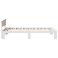 Bedframe met hoofdeinde Wit 75 x 190 cm Massief grenenhout - thumbnail