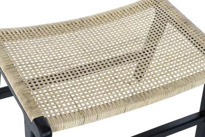 Kruk DKD Home Decor 8424001823192 65 x 47 x 40 cm Natuurlijk Teakboom Zwart