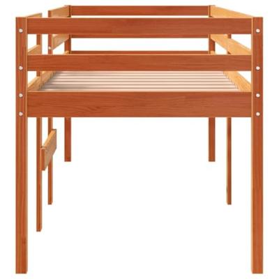 Hoogslaper massief grenenhout wasbruin 90x200 cm