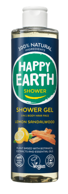 Happy Earth 100% Natural Shower Gel 3in1 Lemon Sandalwood