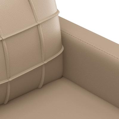 2-delige Loungeset met kussens kunstleer cappuccino