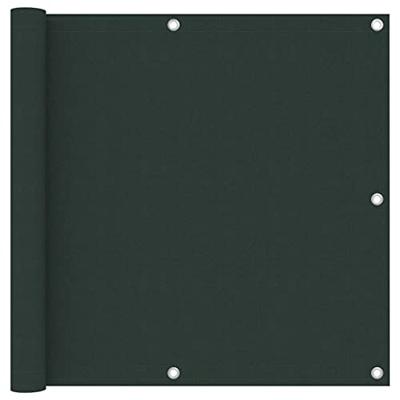 VidaXL Balkonscherm 90x600 cm oxford stof donkergroen VidaXL Balkonscherm 90x600 cm oxford stof donkergroen