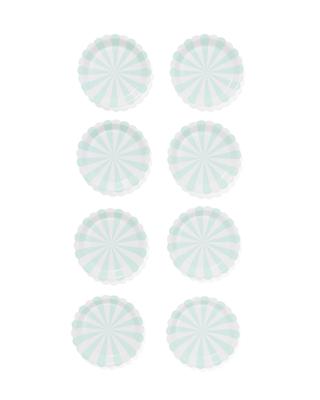 HEMA Gebaksbordje lichtblauwe streep 8 stuks