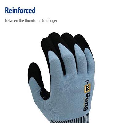 Werkhandschoenen JUBA K-Rock Blauw Zwart Blauw/Zwart Nitril Tactiel Maat 8