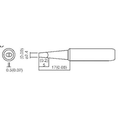 TOOLCRAFT Soldeerpunt Beitelvorm Grootte soldeerpunt 2.4 mm Lengte soldeerpunt: 17 mm Inhoud: 1 stuk(s) TOOLCRAFT Soldeerpunt Beitelvorm Grootte soldeerpunt 2.4 mm Lengte soldeerpunt: 17 mm Inhoud: 1 stuk(s)
