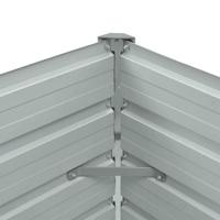 Plantenbak verhoogd 100x40x45 cm gegalvaniseerd staal grijs - thumbnail