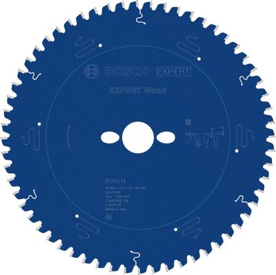 Bosch Accessoires EXPERT Wood Cirkelzaagblad | 260 x 2,5/1,8 x 30 mm | T60 - 2608902178