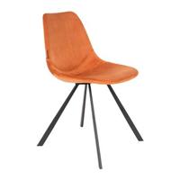 Dutchbone Franky stoel velvet Orange - thumbnail