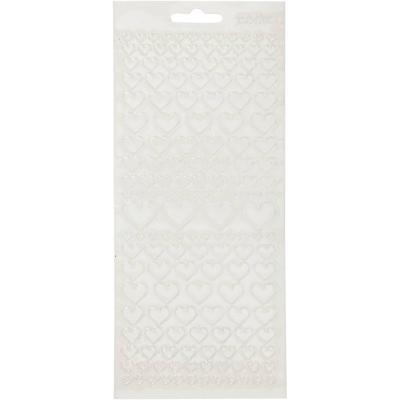 Creativ Company Stickers, harten, vel 10x23 cm, transparant, 1 vel