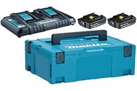 Makita Accessoires 197629-2 starterset 18V Li-Ion 2x 5,0Ah + duolader in Mbox - BL1850 - DC18RD - thumbnail