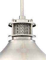 Westinghouse hanglamp vintage gebordindustrieel nikkel met 1 lamp - thumbnail