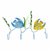 Metalen kapstok met Tropische Vissen - thumbnail