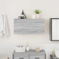 Badkamerwandkast 80x25x40 cm bewerkt hout grijs sonoma eiken - thumbnail