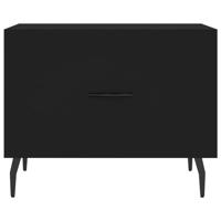 Salontafels 2 st 50x50x40 cm bewerkt hout zwart - thumbnail