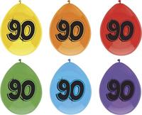 Ballonnen 90 Jaar kleurenmix - 8 Stuks - thumbnail