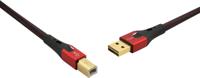 Oehlbach USB-Evolution B - hoogwaardige USB-kabel type 2.0 USB-A naar USB-B (voor audiostreaming, DAC en printer) zwart/rood - 10 m - thumbnail