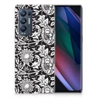 OPPO Find X3 Neo | TPU Case | Black Flowers - thumbnail