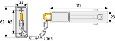 ABUS ABTS01357 Deurketting Zilver - thumbnail