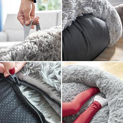 InnovaGoods® Cloft Hondenbed, groot hondenbed, polyesterweefsel, anti-stress bed voor middelgrote honden, maximale ontspanning en rust, hondenbed met afneembare en wasbare hoes, grijs