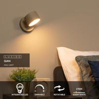 Lucide GIAN - Wandlamp - LED Dimb. - 1x9W 2700K - Taupe - thumbnail