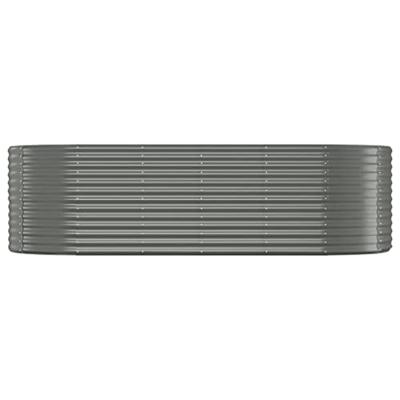 VidaXL Plantenbak 249x100x68 cm gegalvaniseerd staal grijs