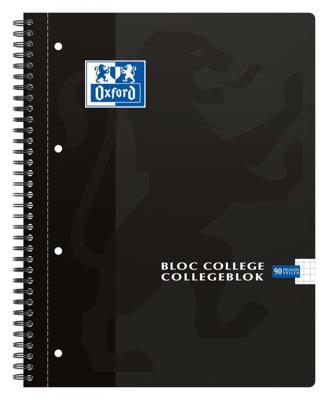 Collegeblk oxf a4+ rt 5mm 4gaats 180pag 80gr zwart | 5 stuks Collegeblk oxf a4+ rt 5mm 4gaats 180pag 80gr zwart | 5 stuks