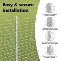 VidaXL Hek met paal zilver 1,4 x 10 m staal - thumbnail