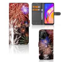 OPPO Reno5 Z | A94 5G | Wallet Case | met Pasjes | Vuurwerk - thumbnail