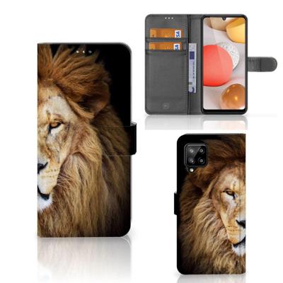Samsung Galaxy A42 5G | Telefoonhoesje | Met pasjeshouder | Leeuw
