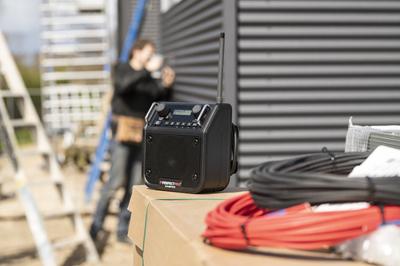 PerfectPro DABPRO Bouwradio DAB+, VHF (FM) AUX, Bluetooth Stofvast, Spatwaterbestendig, Stofdicht Zwart - thumbnail