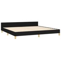 Bedframe zonder matras stof zwart 200x200 cm - thumbnail