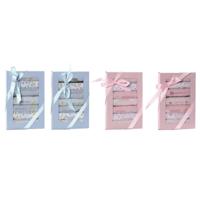 Slabbetjesset Home ESPRIT Blauw Roze Katoen 19 x 29 x 3 cm (4 Stuks) - thumbnail