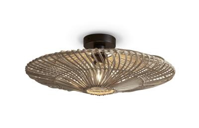 GOOD&MOJO Plafondlamp 'Zanzibar' Rotan, 55cm, kleur Wit GOOD&MOJO Plafondlamp 'Zanzibar' Rotan, 55cm, kleur Wit