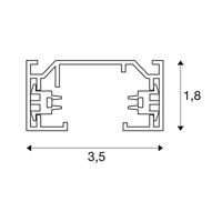 SLV 143020 143020 230V-railsysteemcomponenten Rail Zwart (mat) - thumbnail