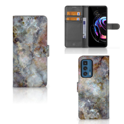 Motorola Edge 20 Pro | Bookcase | Marmer Grijs