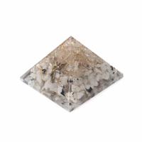 Orgonite Piramide Regenboog Maansteen/ Bergkristal - Engel - (70 mm) - thumbnail