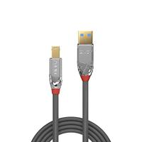 LINDY Cromo Line 36660 0,5 m USB 3.0 type A naar B kabel, antraciet - thumbnail