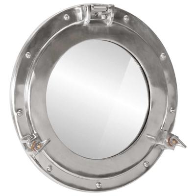 VidaXL Wandspiegel patrijspoort ø38 cm aluminium en glas VidaXL Wandspiegel patrijspoort ø38 cm aluminium en glas
