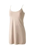 Gladde onderjurk spaghetti bandjes - 79190 - wit -zwart - huidskleur - thumbnail