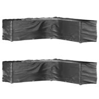 Tuinmeubelhoezen L-vormig 2 st 20 oogjes 300x300x90 cm - thumbnail