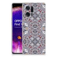 OPPO Find X5 | TPU | Siliconen hoesje | Flower Tiles - thumbnail