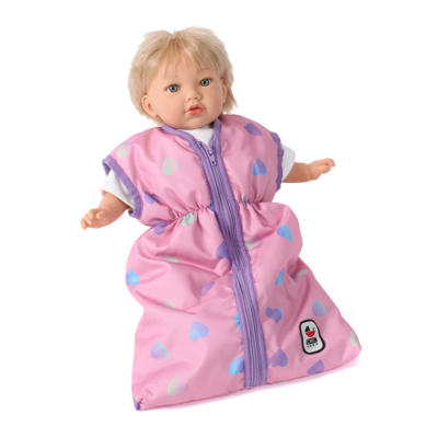 Poppen Slaapzak - Hearts Lila Poppen Slaapzak - Hearts Lila