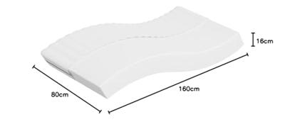 Schuimmatras voor kinderen middelzacht 80x160 cm