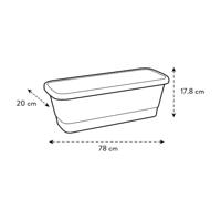 Bloempot Elho 20 x 78 x 17 cm Bruin Plastic Vierkant - thumbnail