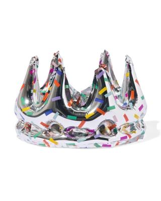 HEMA Folieballon kroon 20cm confetti (multicolor)