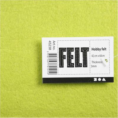 Creativ Company Hobbyvilt, vel 42x60 cm, dikte 3 mm, lichtgroen, 1 vel - thumbnail